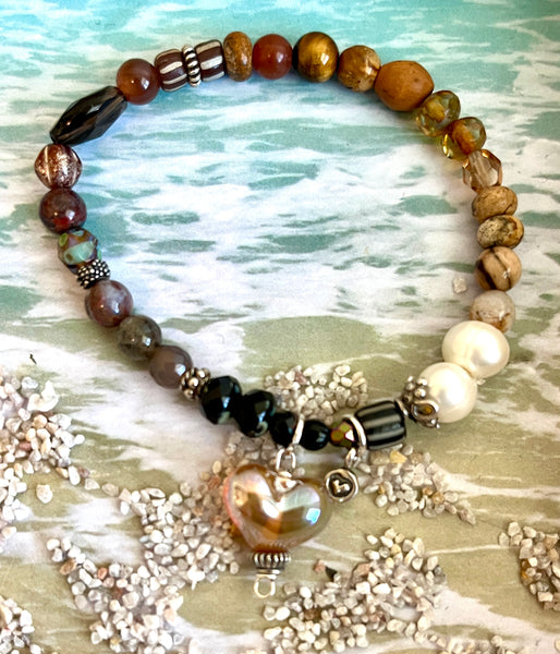 Stretch Bracelet with Heart