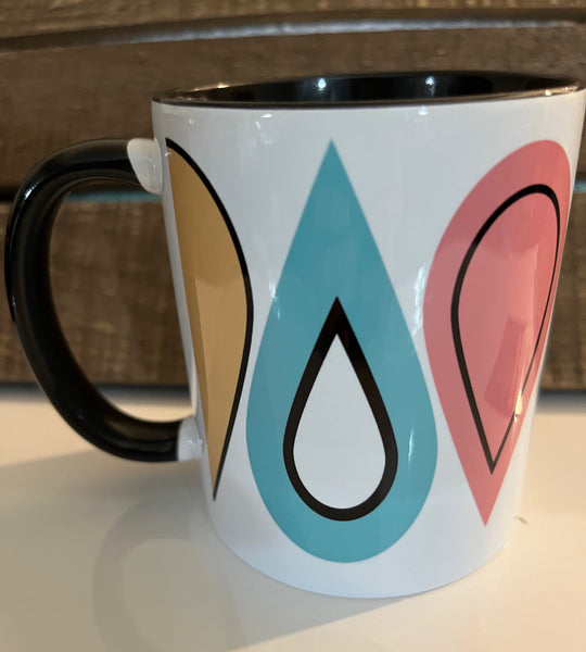 Mid Century Modern Teardrops Coffee Mug