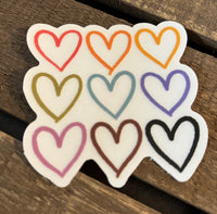 Multi Heart Sticker
