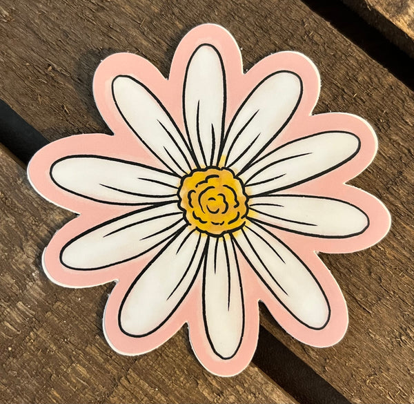 Pink Watercolor Daisy