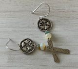 Sand Dollars and Opals Earrings