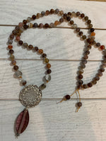 Mandala knotted necklace