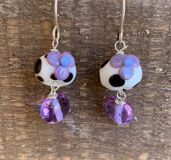 Lavender blossom earrings