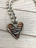 Sketchy heart necklace