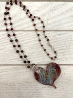Heart of glass necklace