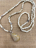 Fossilized coral necklace