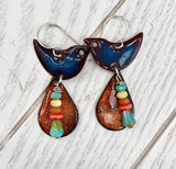 Boho bird earrings