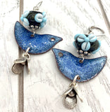 Blue Bell Bird Earrings