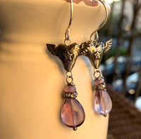 Purple Heart earrings