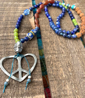 Peace and love necklace