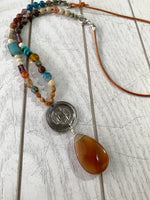 Coins and Carnelian Necklace