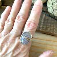 Agate statement ring