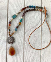 Coins and Carnelian Necklace