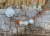 Moonstone and Leather Bracelet