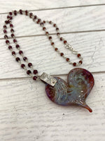 Heart of glass necklace