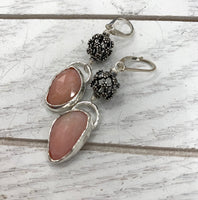 Pink Opal earrings