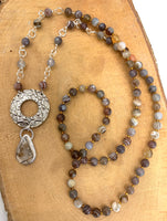Mandala gemstone necklace